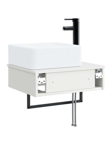 Lavabo da Parete Bianco Lucido 53 x 35 x 39 cm