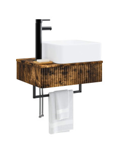 Lavabo da Parete Rovere Fumo 53 x 35 x 39 cm 2