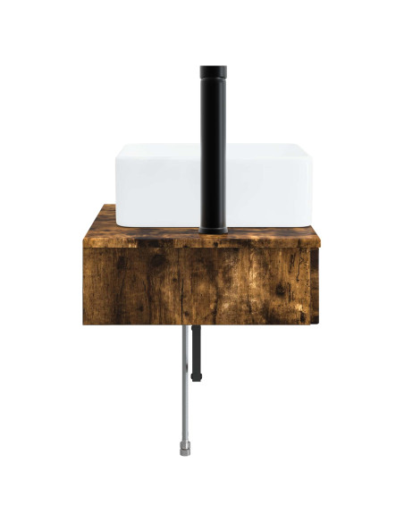 Lavabo da Parete Rovere Fumo 53 x 35 x 39 cm