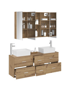 Set di mobili per il bagno 4 pcs Rovere Artigianale 2