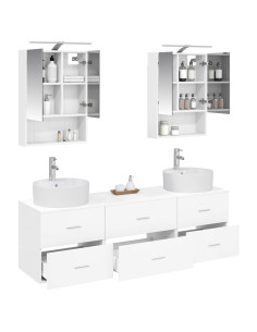 Set di mobili per il bagno 5 pcs Bianco 2