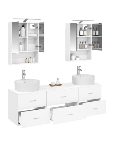 Set di mobili per il bagno 5 pcs Bianco