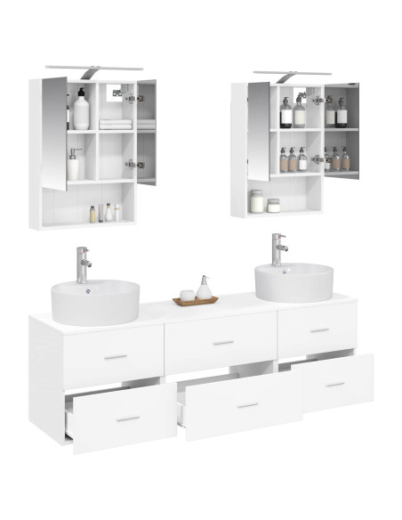 Set di mobili per il bagno 5 pcs Bianco