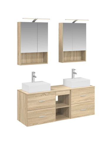 Set di mobili per il bagno 5 pcs Rovere Sonoma