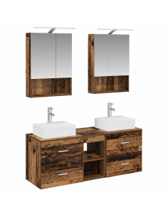 Set di mobili per il bagno 5 pcs Legno antico