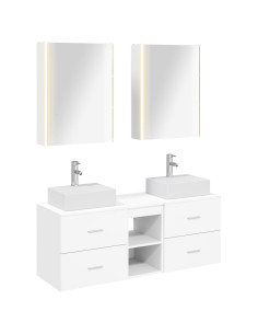 Set di mobili per il bagno 5 pcs Bianco