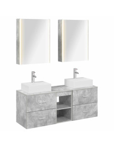 Set di mobili per il bagno 5 pcs Grigio Cemento