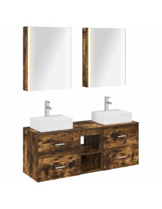 Set di mobili per il bagno 5 pcs Rovere Fumo