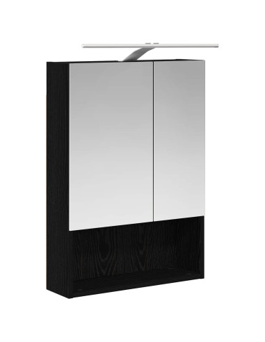 Set di mobili per il bagno 5 pcs Rovere Nero