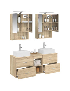 Set di mobili per il bagno 5 pcs Rovere Sonoma 2