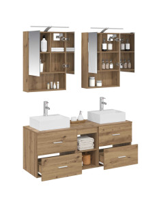 Set di mobili per il bagno 5 pcs Rovere Artigianale 2