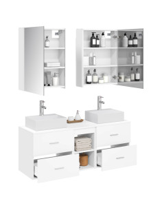 Set di mobili per il bagno 5 pcs Bianco 2