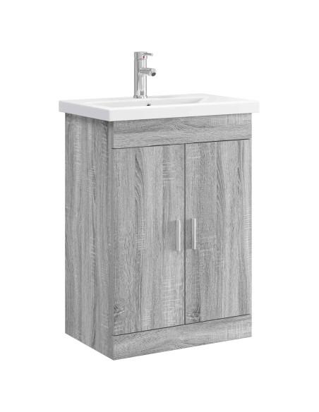 Set di mobili per il bagno Sonoma grigio 61 x 40 x 84,5 cm