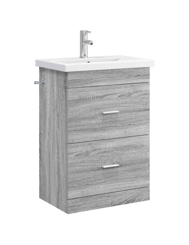Set di mobili per il bagno Sonoma grigio 61 x 40 x 84,5 cm