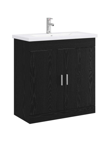 Set di mobili per il bagno Rovere Nero 81 x 40 x 84,5 cm