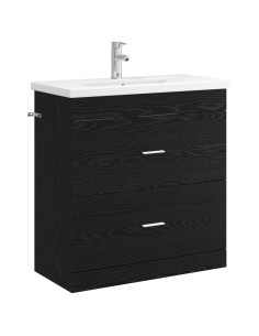 Set di mobili per il bagno Rovere Nero 81 x 40 x 84,5 cm
