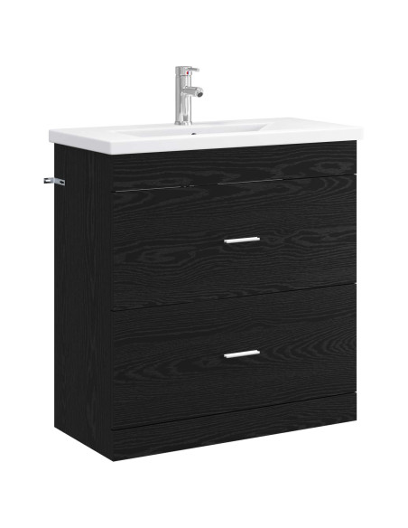 Set di mobili per il bagno Rovere Nero 81 x 40 x 84,5 cm