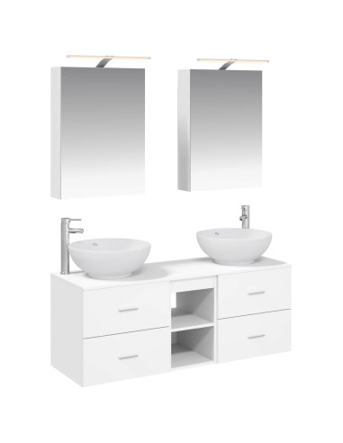 Set di mobili per il bagno 5 pcs Bianco