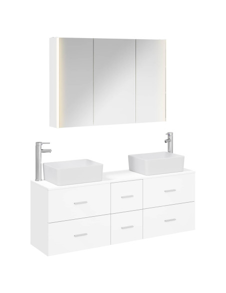 Set di mobili per il bagno 4 pcs Bianco