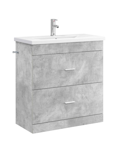 Set di mobili per il bagno Grigio Cemento 81 x 40 x 84,5 cm