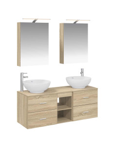 Set di mobili per il bagno 5 pcs Rovere Sonoma