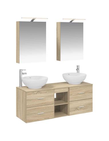 Set di mobili per il bagno 5 pcs Rovere Sonoma