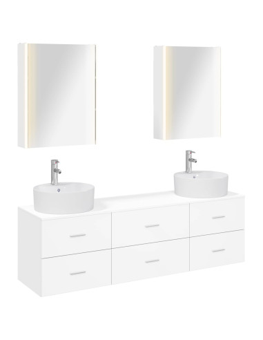 Set di mobili per il bagno 5 pcs Bianco