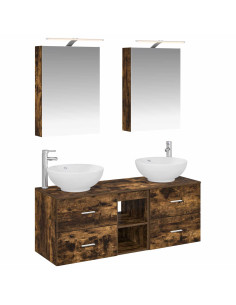Set di mobili per il bagno 5 pcs Rovere Fumo