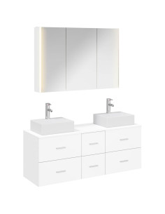 Set di mobili per il bagno 4 pcs Bianco