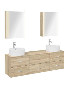 Set di mobili per il bagno 5 pcs Rovere Sonoma