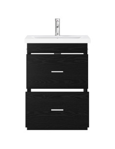 Set di mobili per il bagno Rovere Nero 61 x 40 x 84,5 cm 2