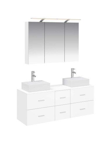 Set di mobili per il bagno 4 pcs Bianco