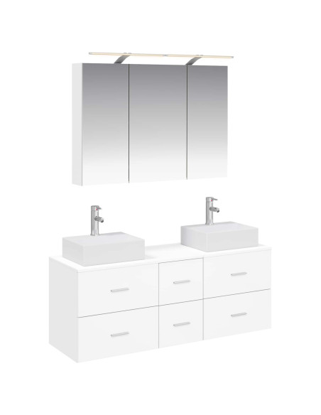Set di mobili per il bagno 4 pcs Bianco