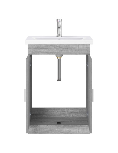 Set di mobili per il bagno Sonoma grigio 61 x 40 x 84,5 cm