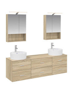 Set di mobili per il bagno 5 pcs Rovere Sonoma