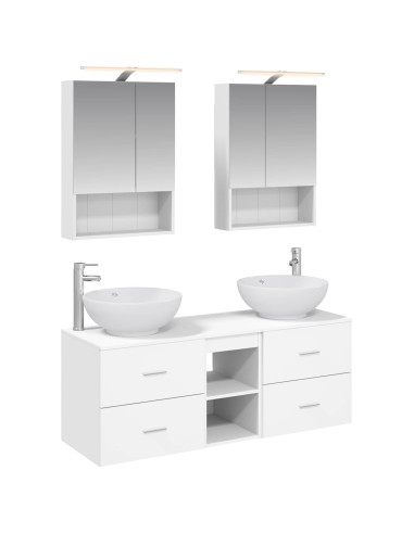 Set di mobili per il bagno 5 pcs Bianco