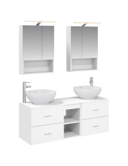 Set di mobili per il bagno 5 pcs Bianco