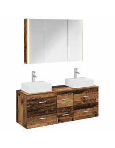 Set di mobili per il bagno 4 pcs Legno antico