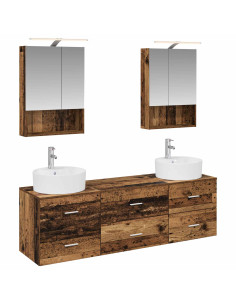 Set di mobili per il bagno 5 pcs Legno antico