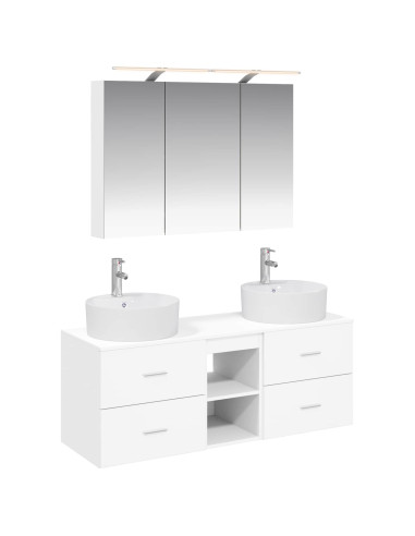 Set di mobili per il bagno 4 pcs Bianco
