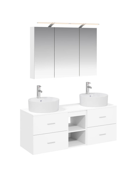 Set di mobili per il bagno 4 pcs Bianco