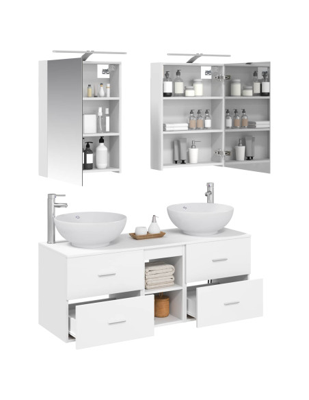 Set di mobili per il bagno 5 pcs Bianco