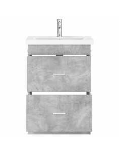 Set di mobili per il bagno Grigio Cemento 61 x 40 x 84,5 cm 2