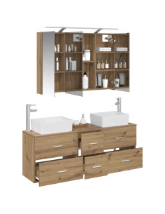 Set di mobili per il bagno 4 pcs Rovere Artigianale 2