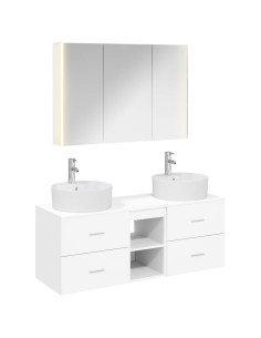 Set di mobili per il bagno 4 pcs Bianco