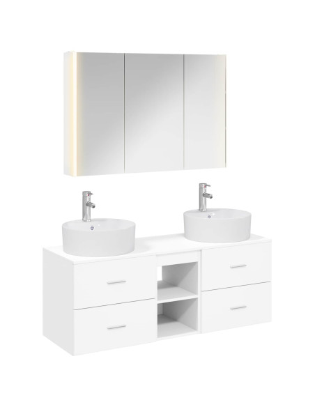 Set di mobili per il bagno 4 pcs Bianco