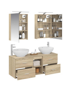 Set di mobili per il bagno 5 pcs Rovere Sonoma 2