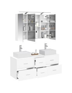 Set di mobili per il bagno 4 pcs Bianco 2