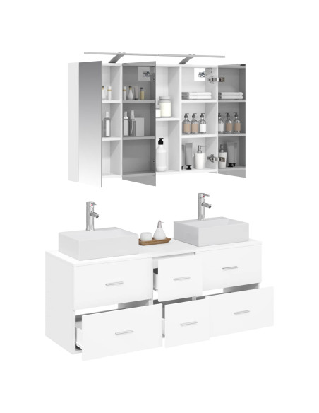 Set di mobili per il bagno 4 pcs Bianco