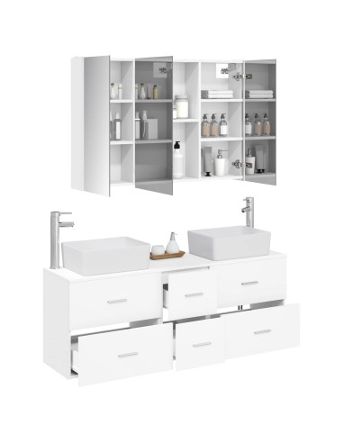 Set di mobili per il bagno 4 pcs Bianco